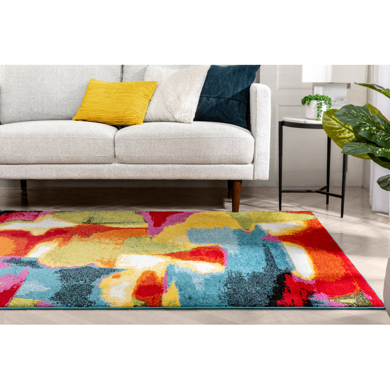 Latitude Run® Brooksville Abstract Multicolor Area Rug & Reviews Wayfair